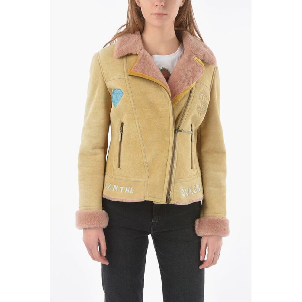 Embroidered Shearling Jacket - Picture 2 of 5